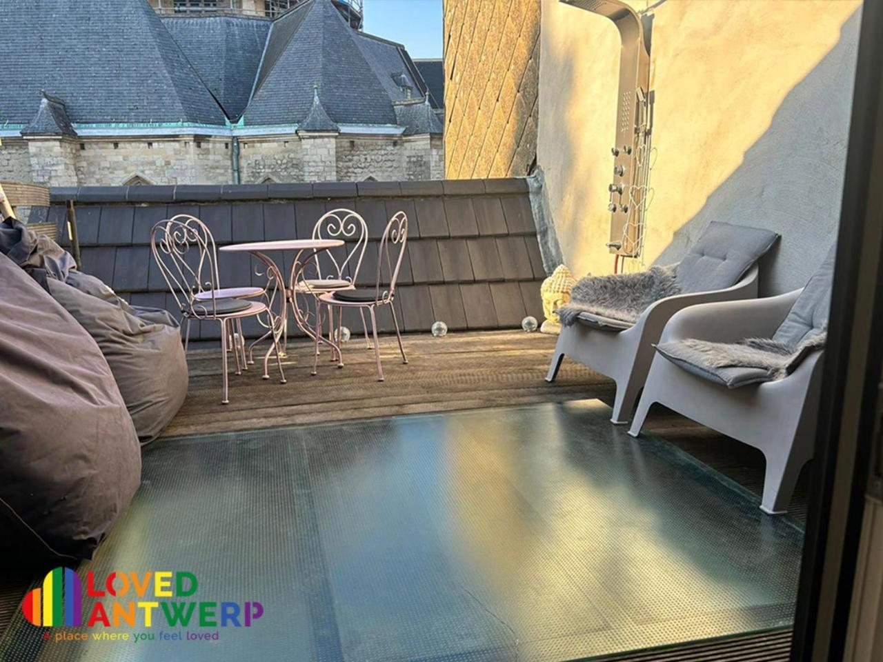 Wellness Loft With Sauna, Jacuzzi, Roof Terrace & Amazing View Apartment Antwerp Luaran gambar